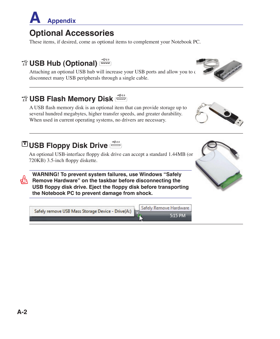 Optional accessories | Asus UL30A User Manual | Page 52 / 82