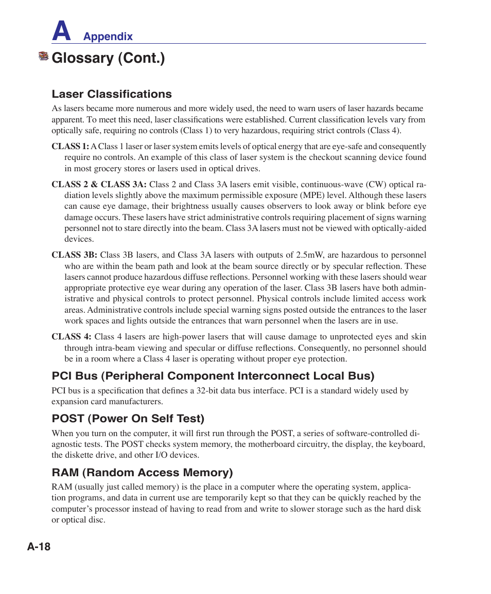 Glossary (cont.) | Asus UL30A User Manual | Page 68 / 82