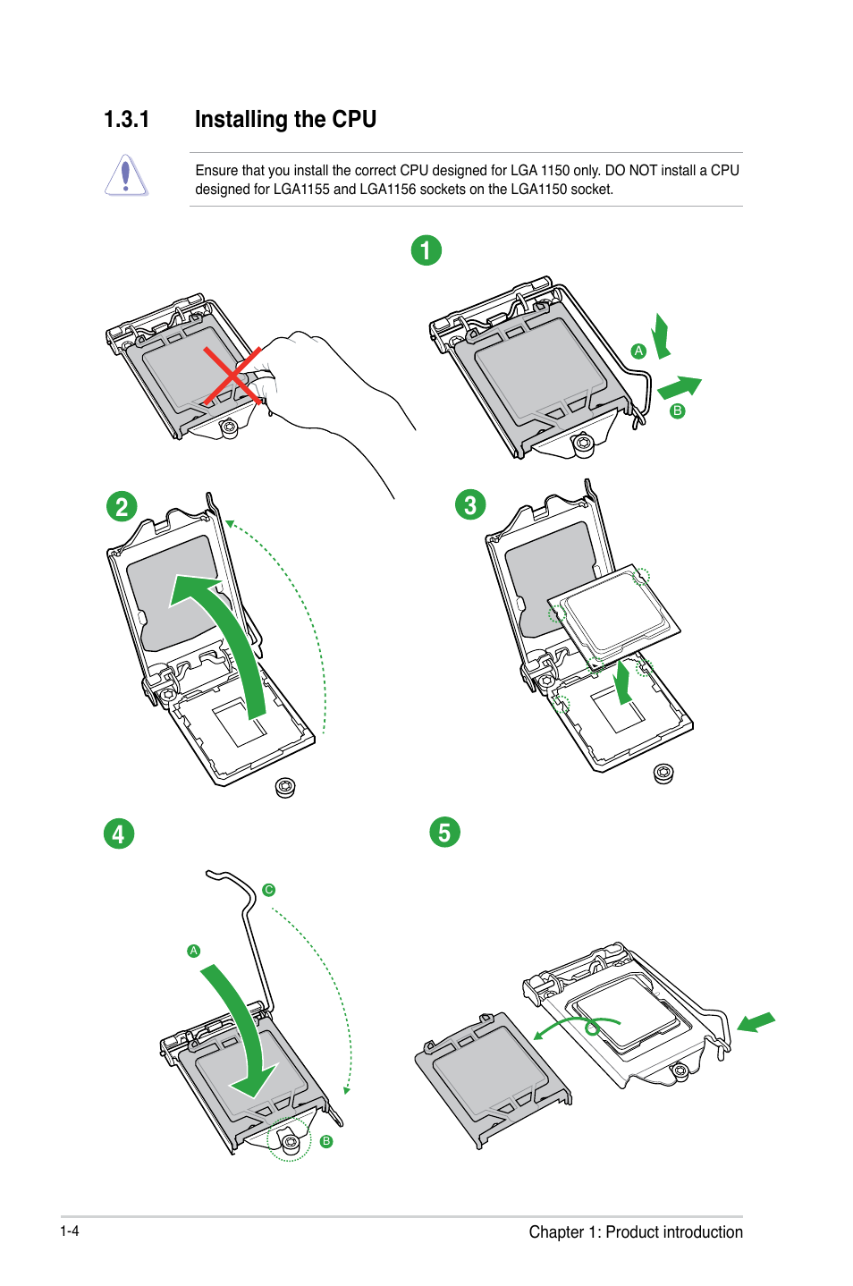 1 installing the cpu | Asus H81I-PLUS User Manual | Page 12 / 74