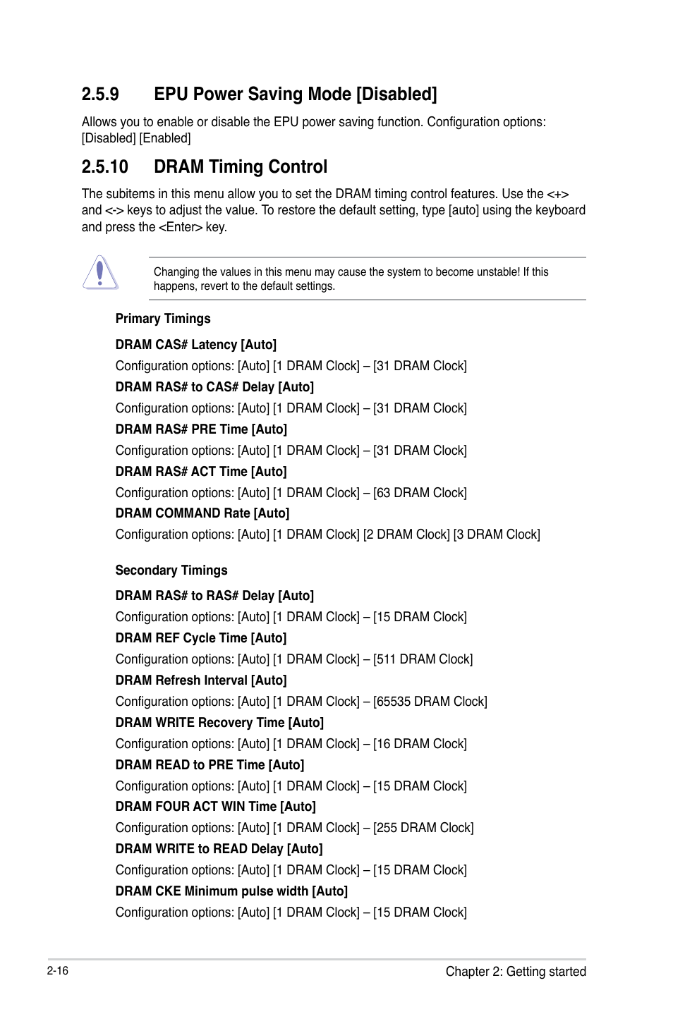 9 epu power saving mode [disabled, 10 dram timing control | Asus H81I-PLUS User Manual | Page 44 / 74