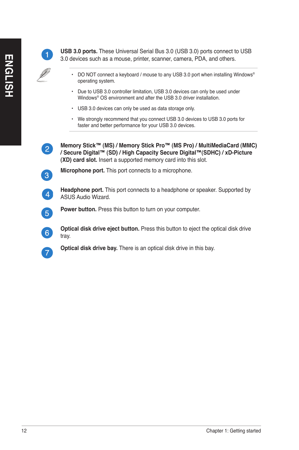 En gl is h en gl is h en gl is h en gl is h | Asus M33AAG User Manual | Page 12 / 81