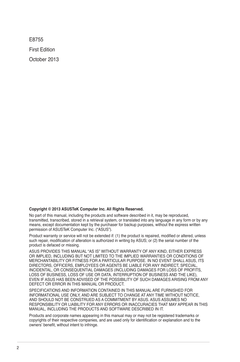 Asus M33AAG User Manual | Page 2 / 81