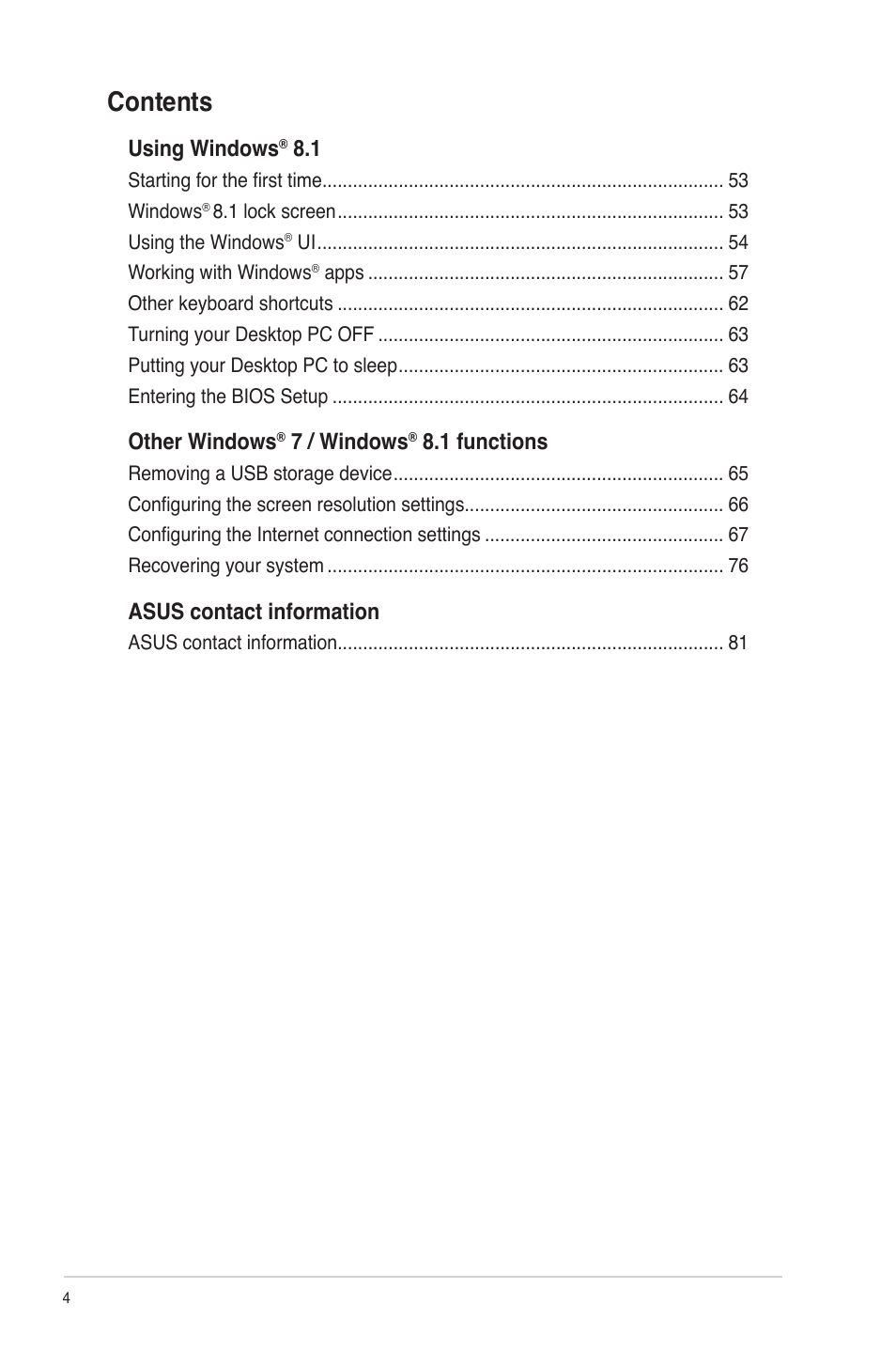 Asus M33AAG User Manual | Page 4 / 81