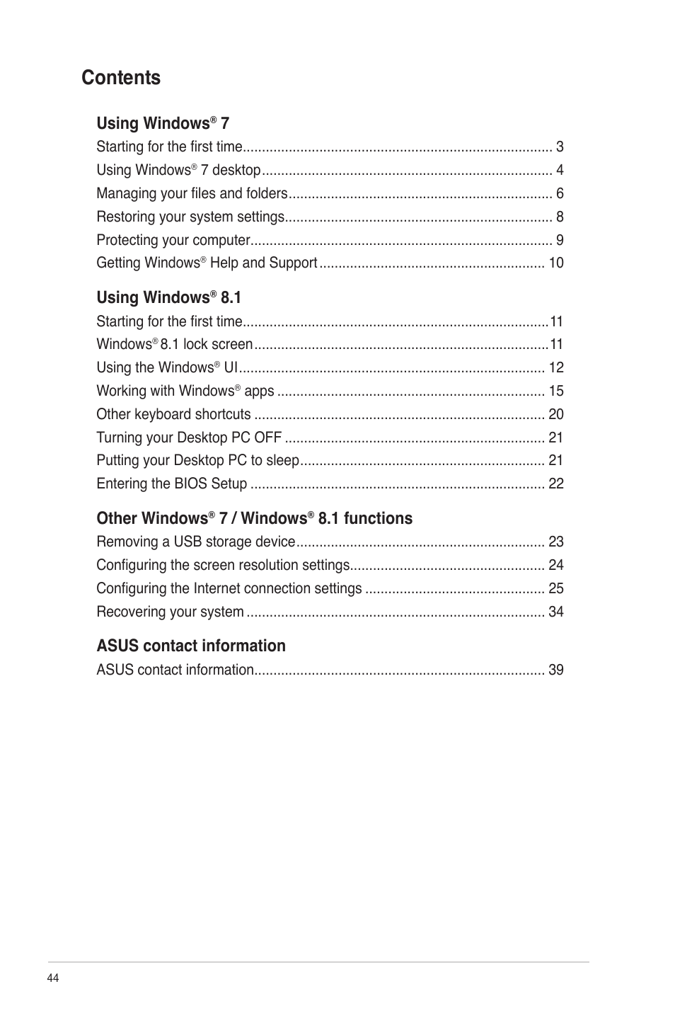 Asus M33AAG User Manual | Page 44 / 81