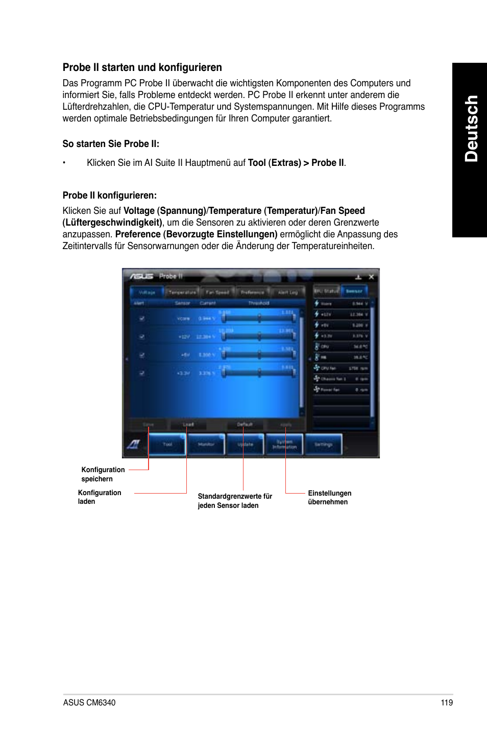 Deutsch | Asus CM6340 User Manual | Page 121 / 562