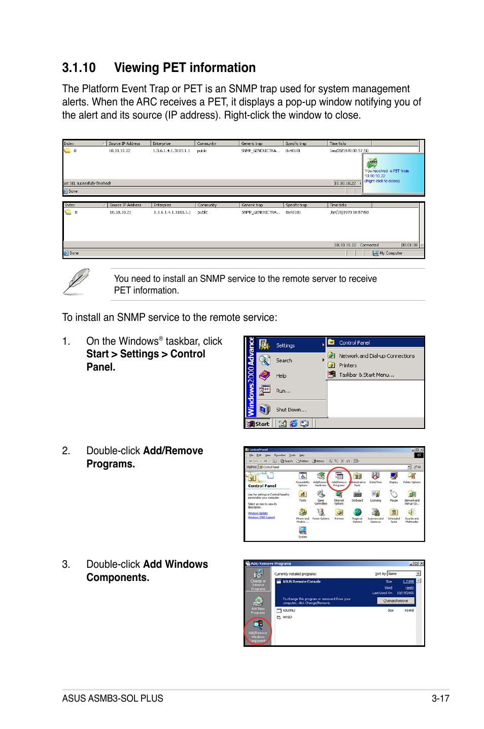 10 viewing pet information, 10 viewing pet information -17 | Asus ASMB3-SOL PLUS User Manual | Page 55 / 70