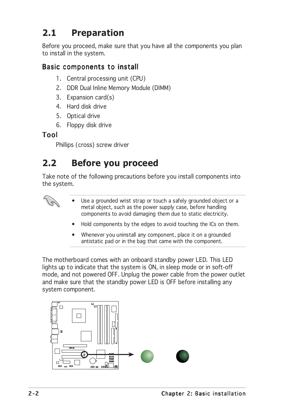 1 preparation, 2 before you proceed | Asus Vintage-PH1 User Manual | Page 20 / 98