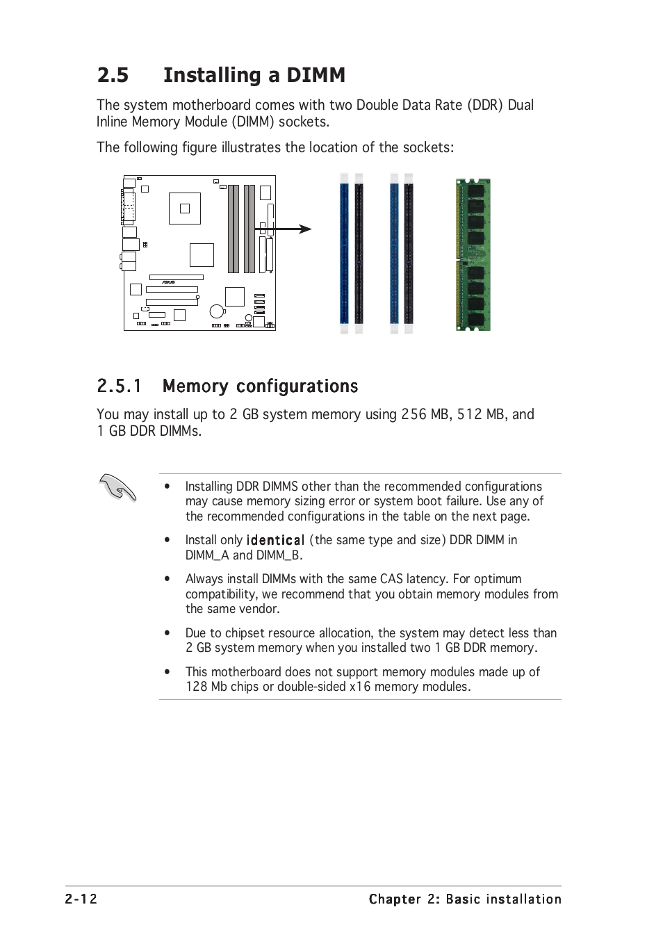 5 installing a dimm | Asus Vintage-PH1 User Manual | Page 30 / 98