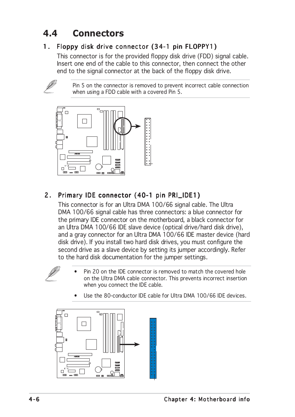 4 connectors | Asus Vintage-PH1 User Manual | Page 56 / 98