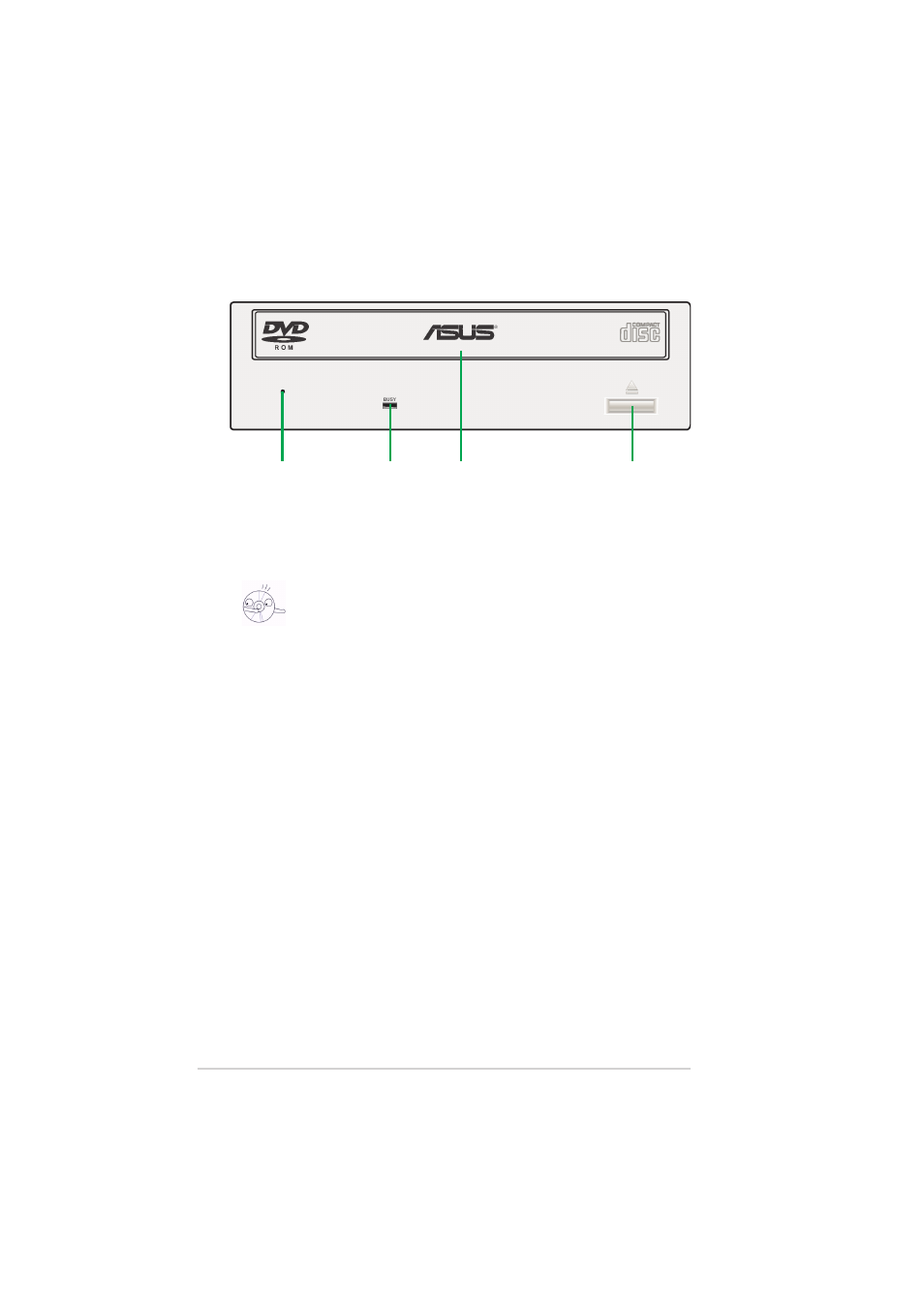 Front panel | Asus DVD-E616P1 User Manual | Page 10 / 36