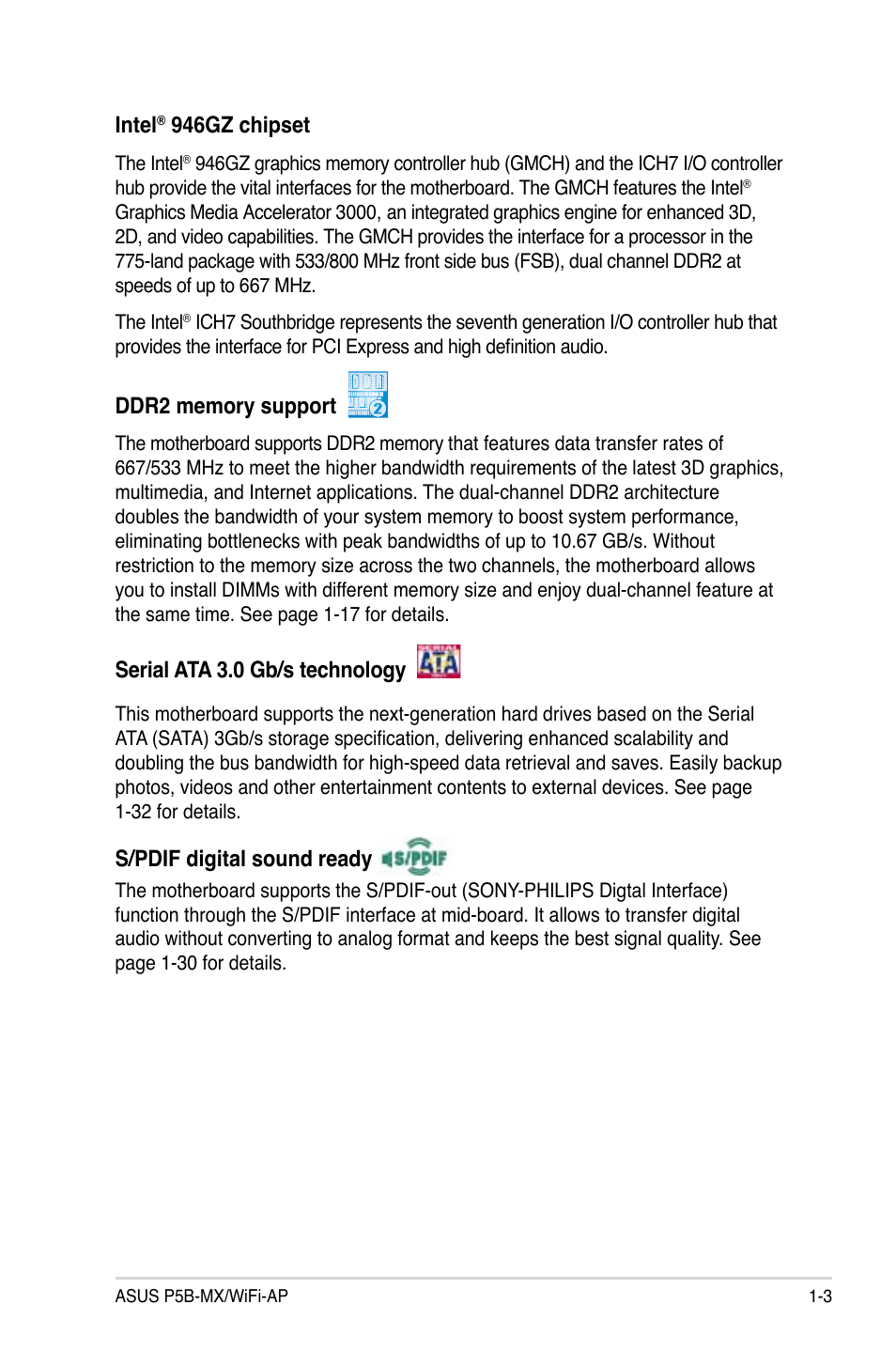 Asus P5B-MX/WIFI-AP User Manual | Page 15 / 94