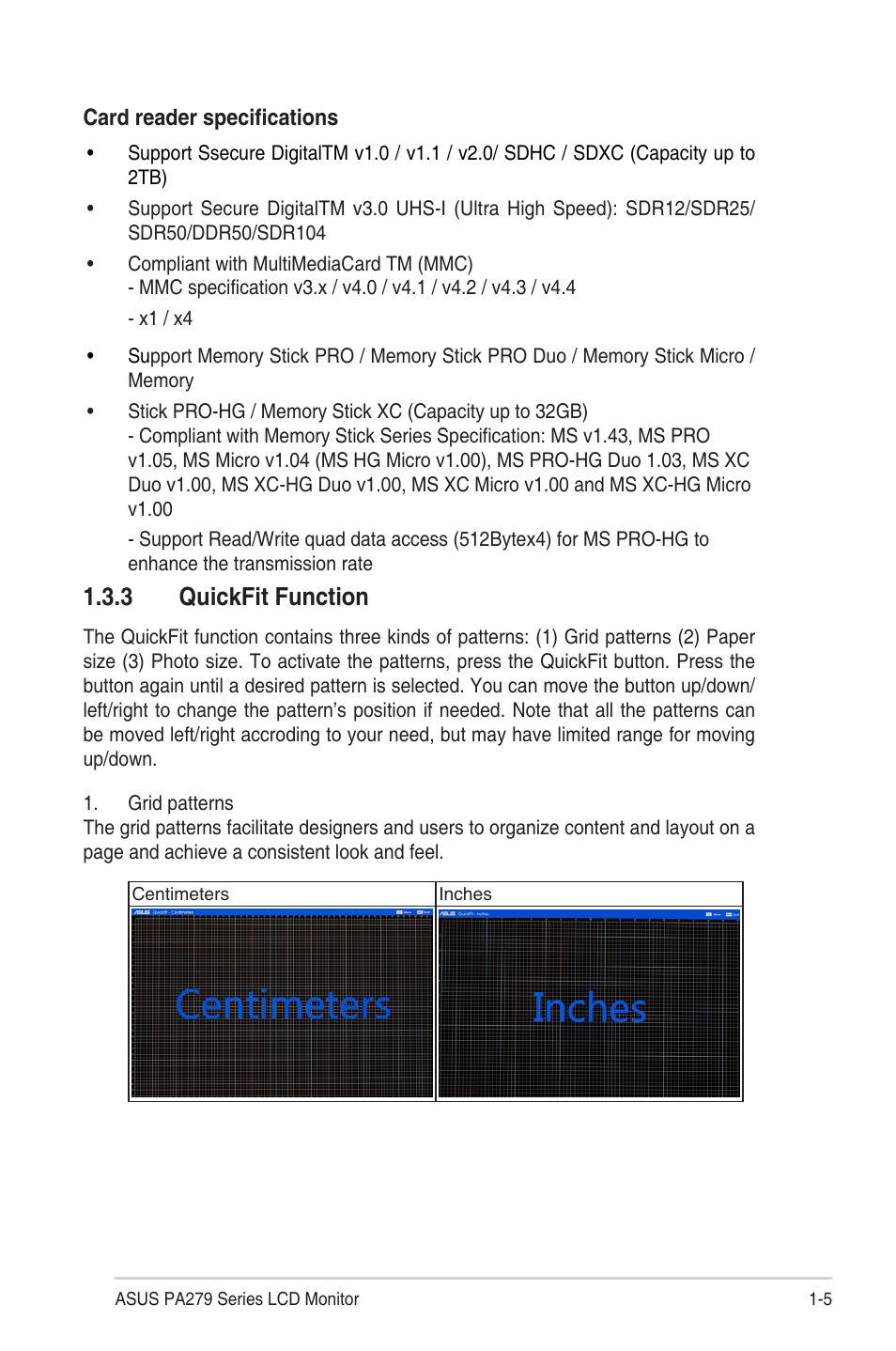 Quickfit.function | Asus PA279Q User Manual | Page 11 / 26