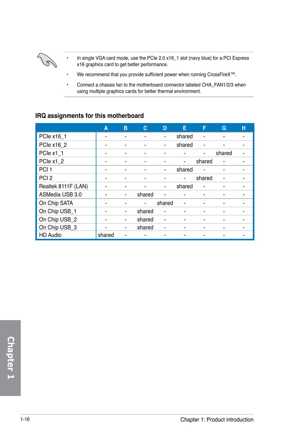 Chapter 1 | Asus M5A97 LE R2.0 User Manual | Page 30 / 132