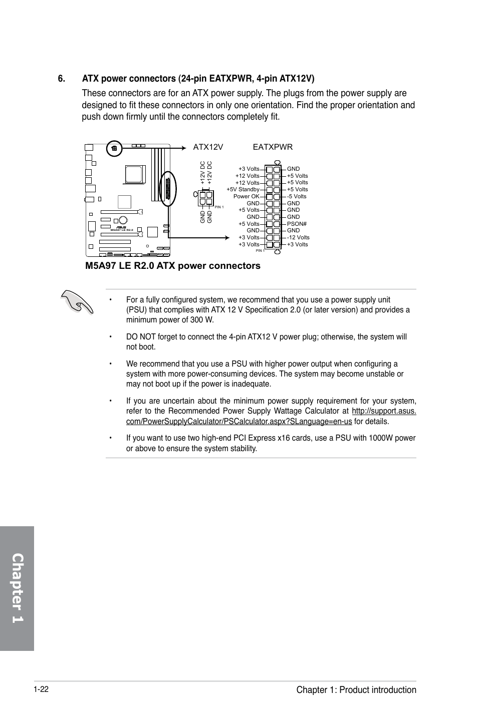 Chapter 1, Chapter 1: product introduction | Asus M5A97 LE R2.0 User Manual | Page 36 / 132