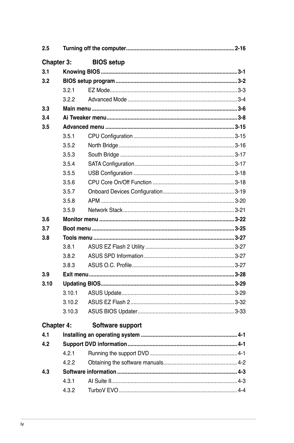 Asus M5A97 LE R2.0 User Manual | Page 4 / 132