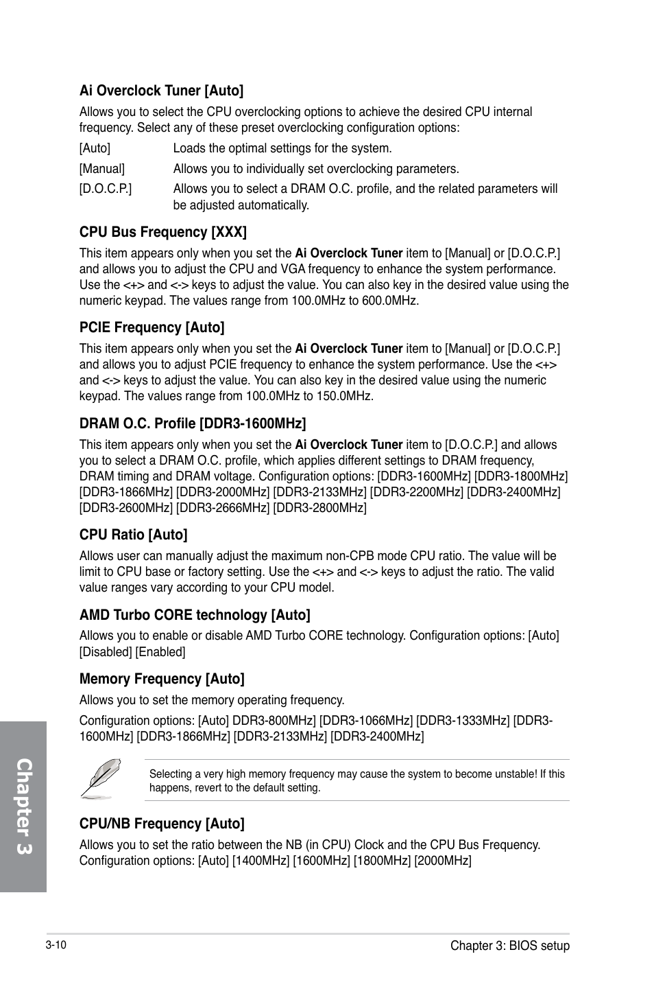 Chapter 3 | Asus M5A97 LE R2.0 User Manual | Page 64 / 132