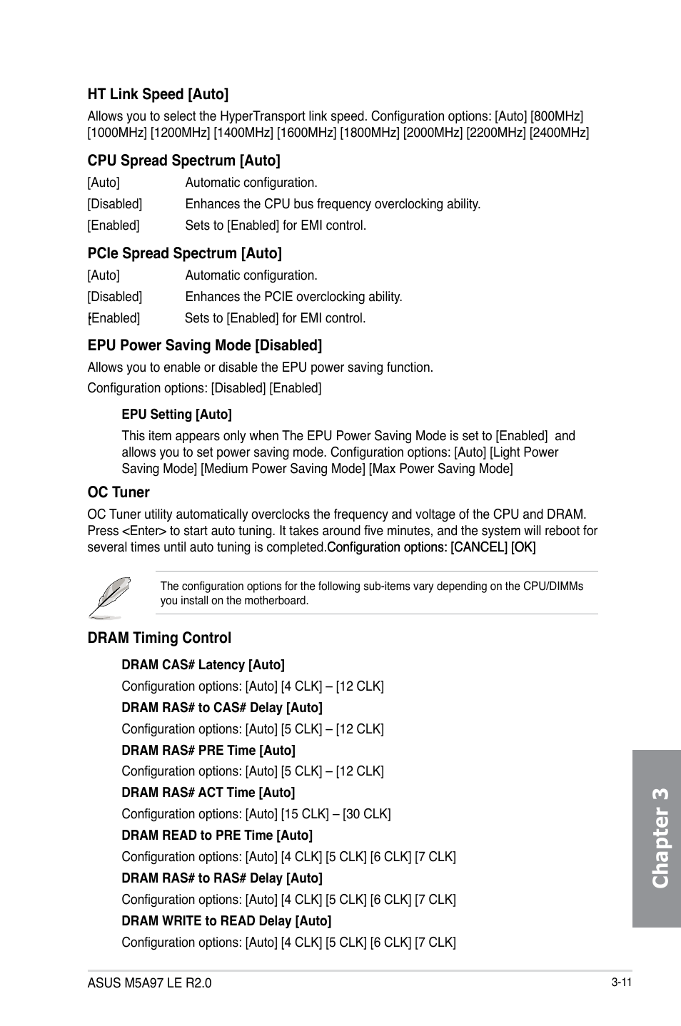 Chapter 3 | Asus M5A97 LE R2.0 User Manual | Page 65 / 132