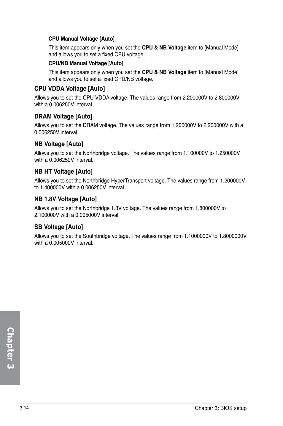 Chapter 3 | Asus M5A97 LE R2.0 User Manual | Page 68 / 132