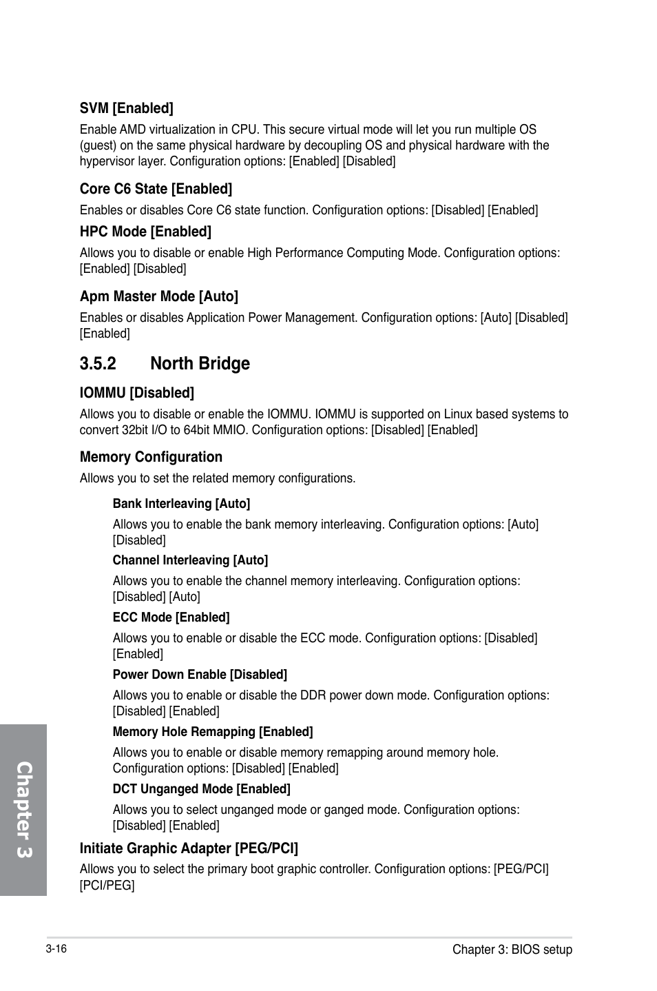 2 north bridge, North bridge -16, Chapter 3 | Asus M5A97 LE R2.0 User Manual | Page 70 / 132