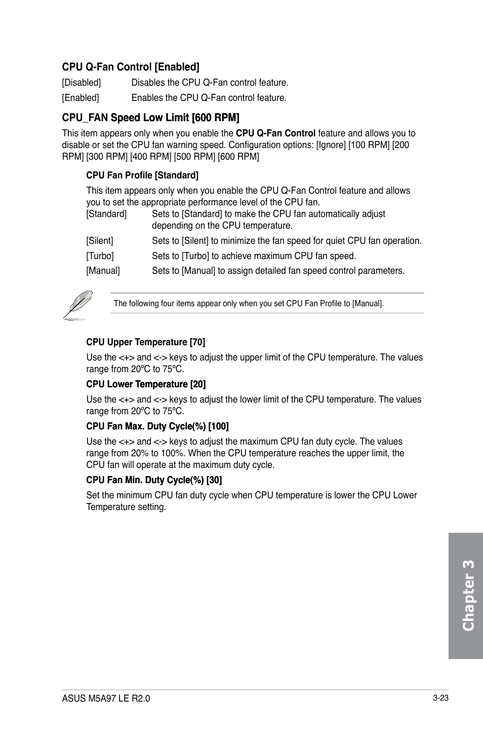 Chapter 3 | Asus M5A97 LE R2.0 User Manual | Page 77 / 132