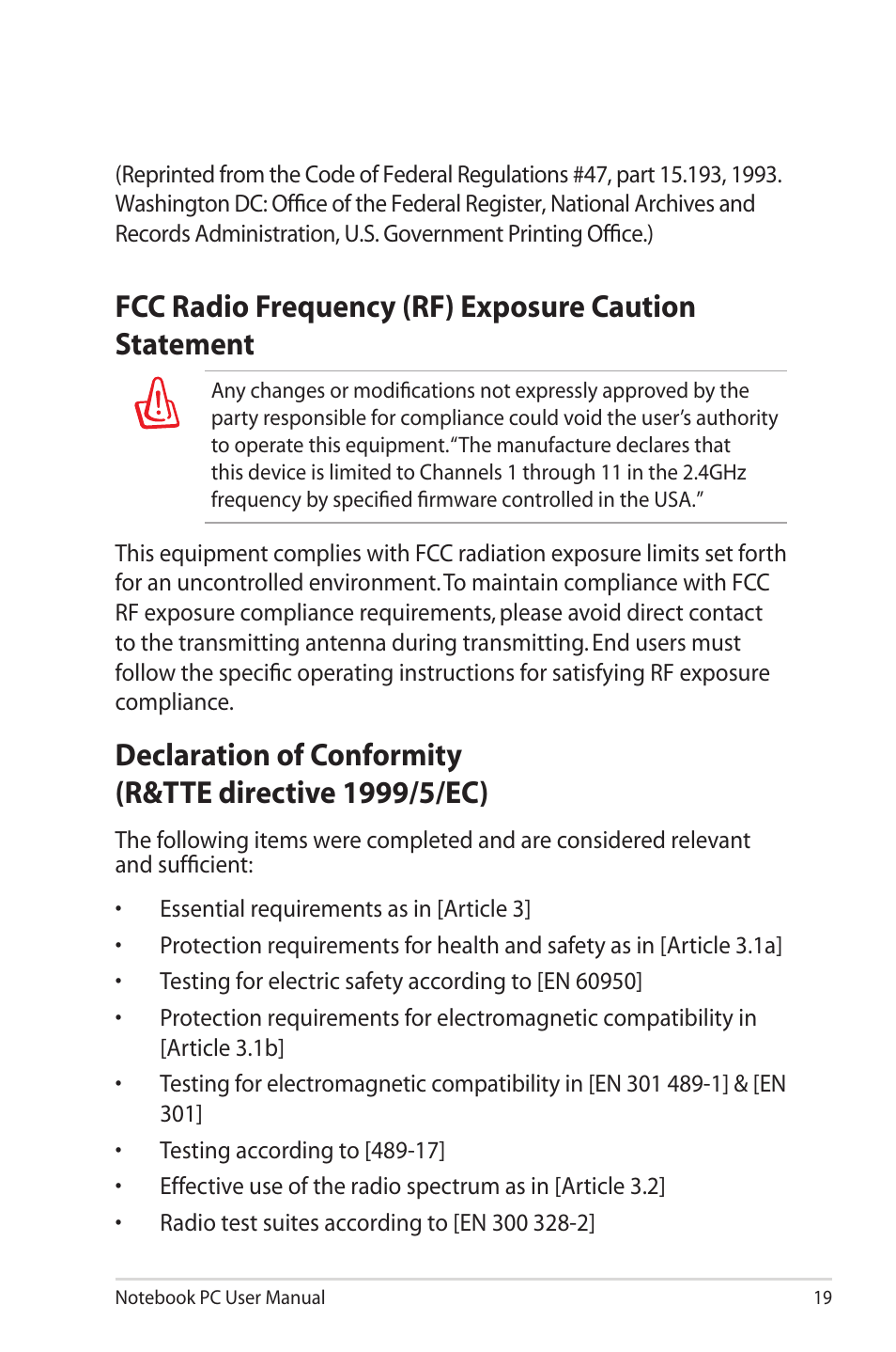 Asus U20A User Manual | Page 19 / 28