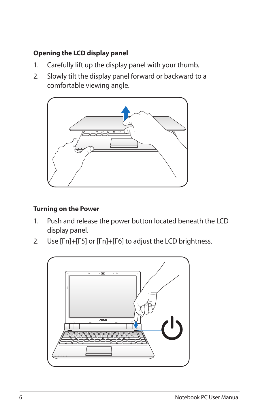 Asus U20A User Manual | Page 6 / 28