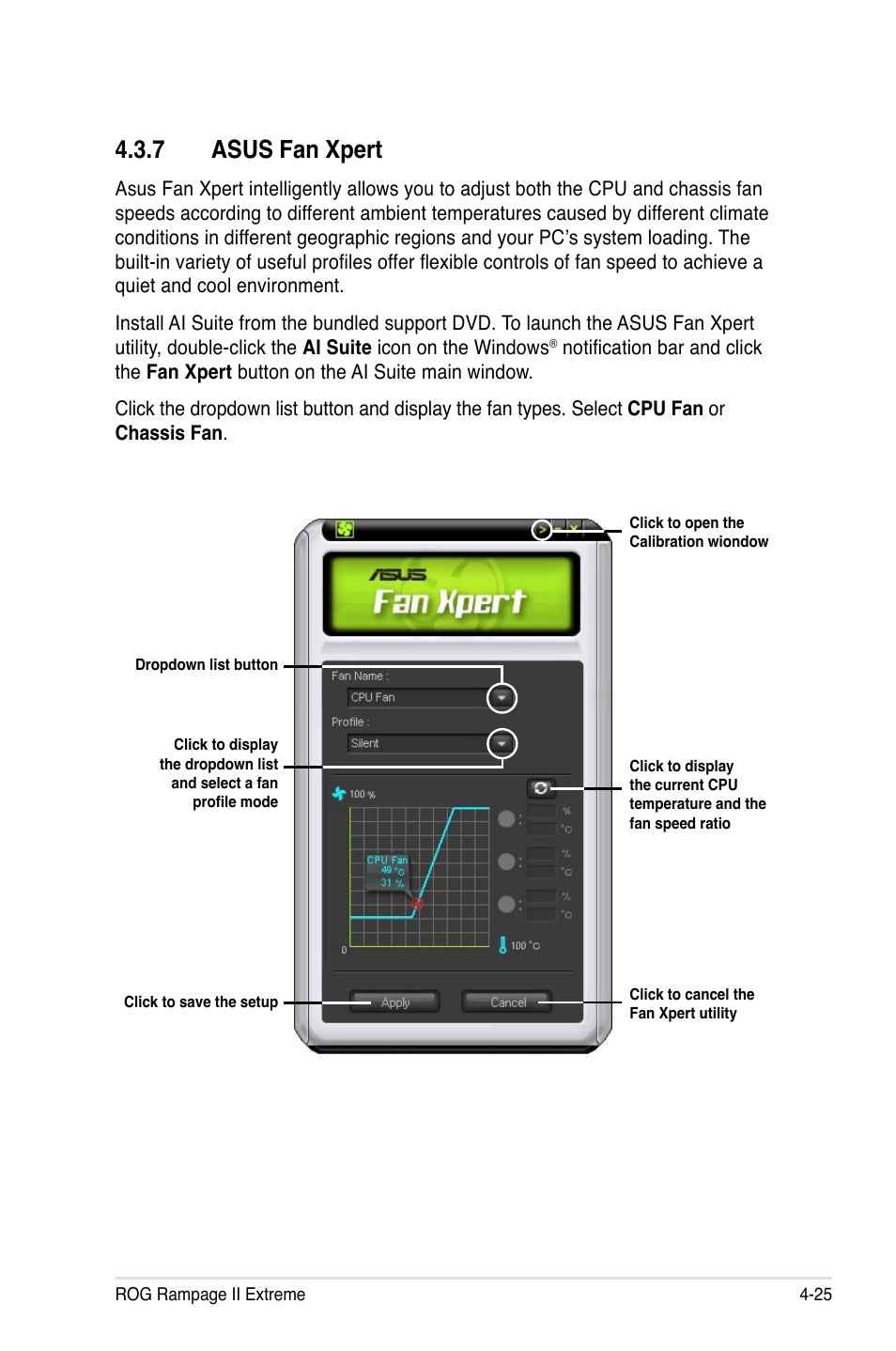 7 asus fan xpert, Asus fan xpert -25 | Asus Rampage II Extreme User Manual | Page 157 / 196