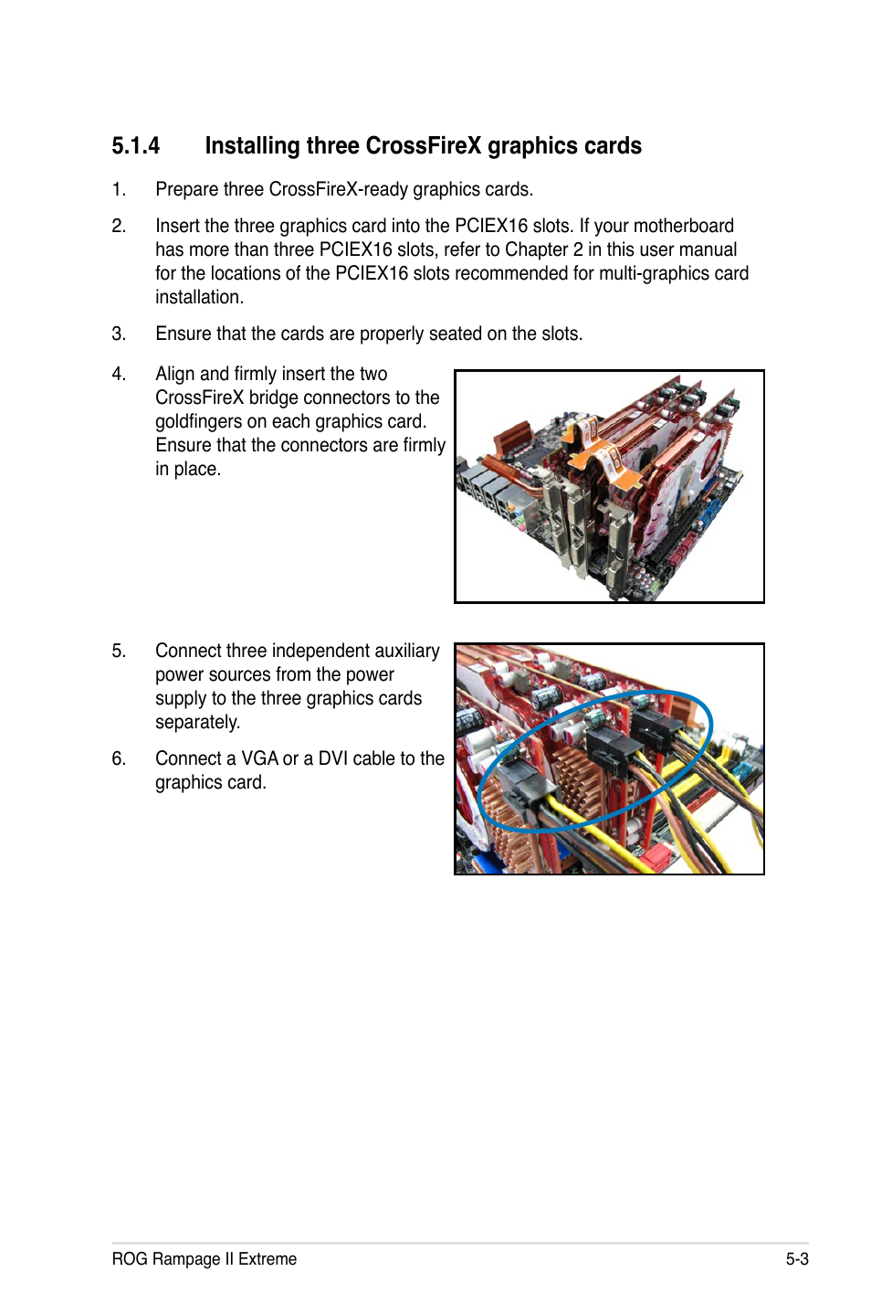 4 installing three crossfirex graphics cards, Installing three crossfirex graphics cards -3 | Asus Rampage II Extreme User Manual | Page 181 / 196