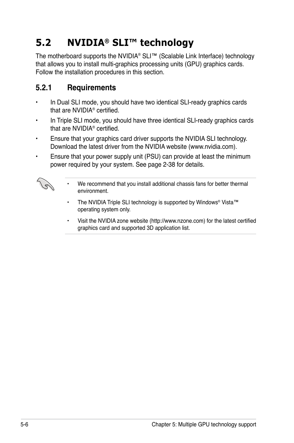 2 nvidia® sli™ technology, 1 requirements, Nvidia | Sli™ technology -6, Requirements -6, 2 nvidia, Sli™ technology | Asus Rampage II Extreme User Manual | Page 184 / 196