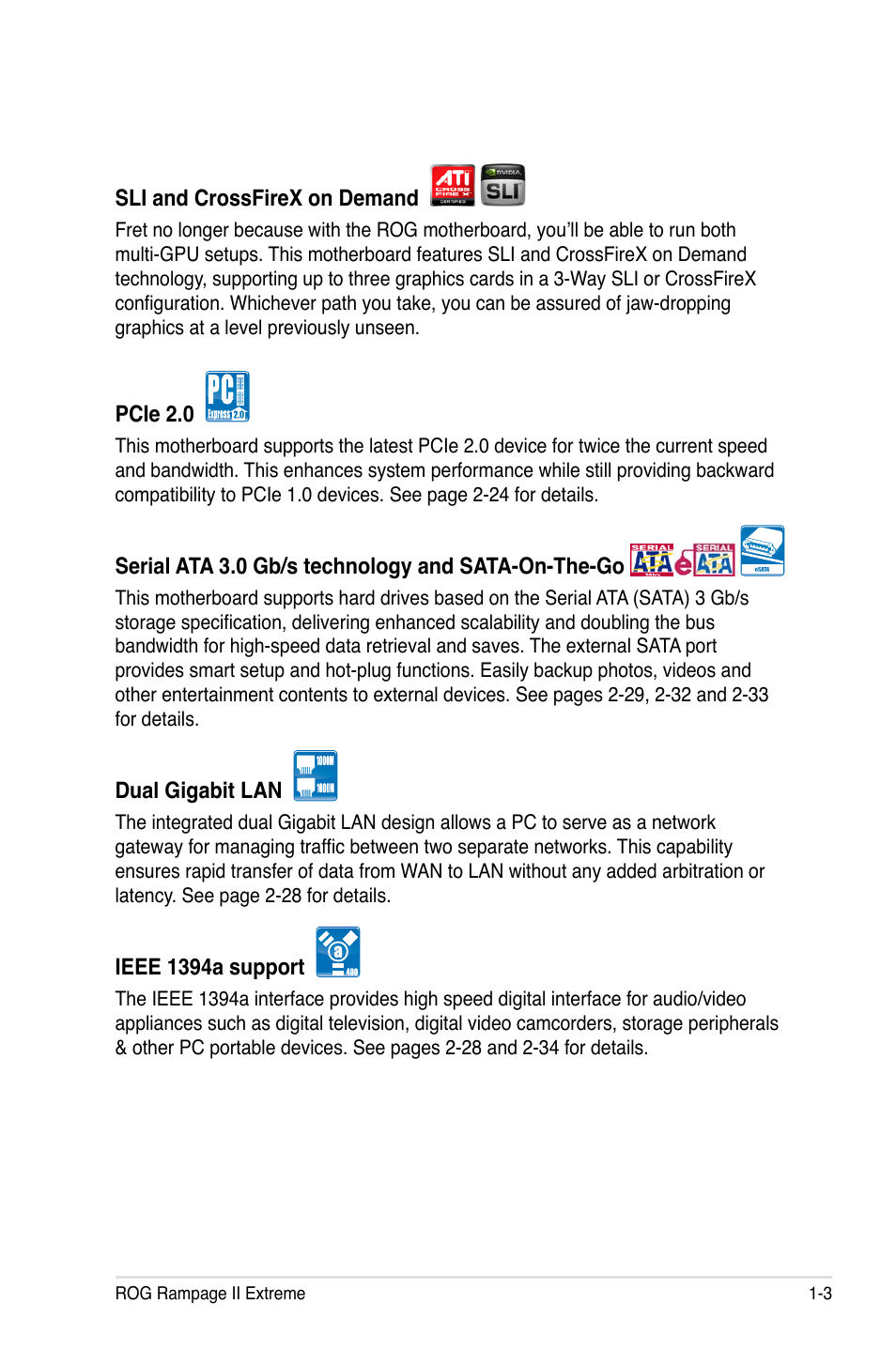 Asus Rampage II Extreme User Manual | Page 19 / 196