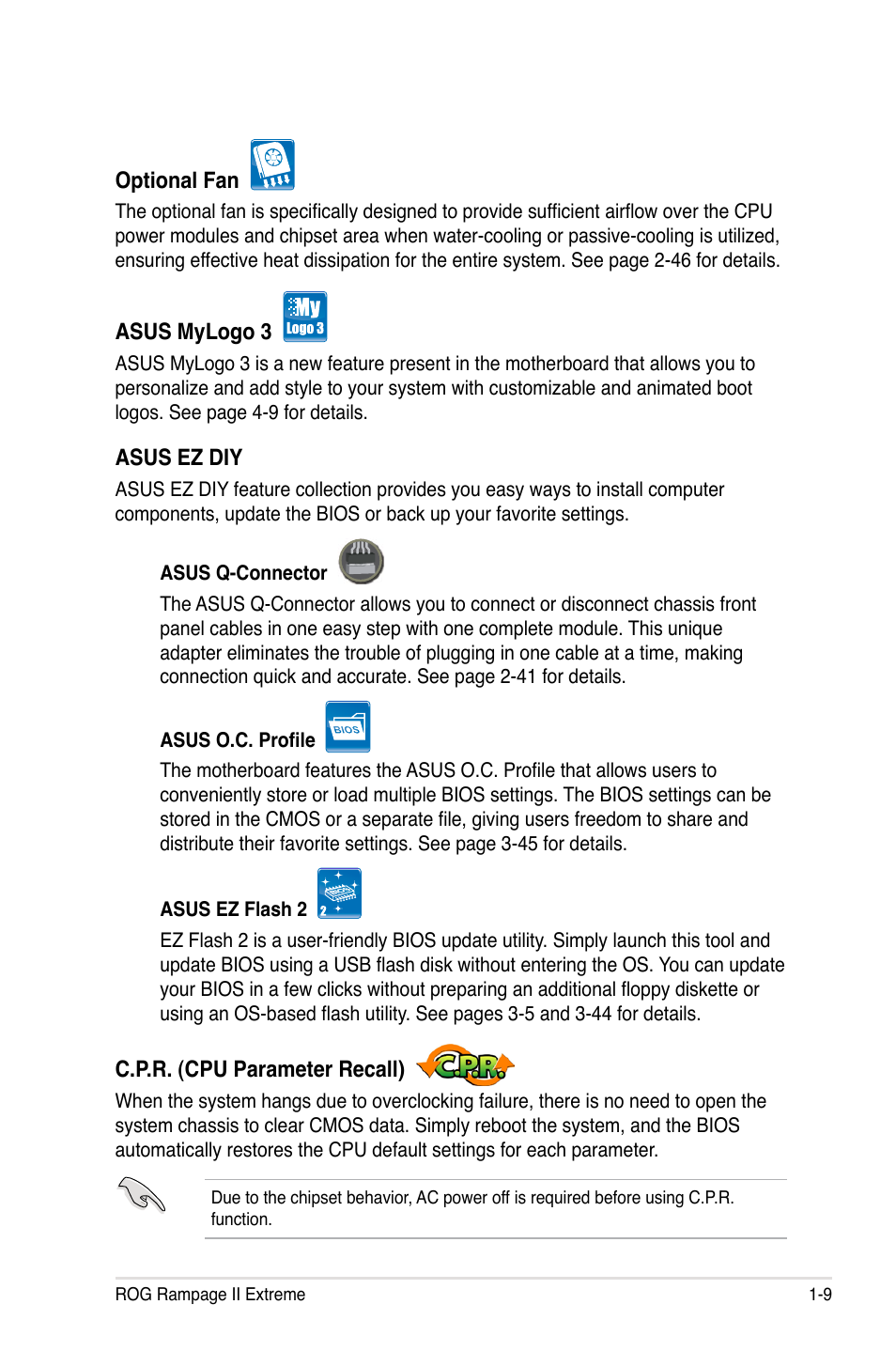 Asus Rampage II Extreme User Manual | Page 25 / 196