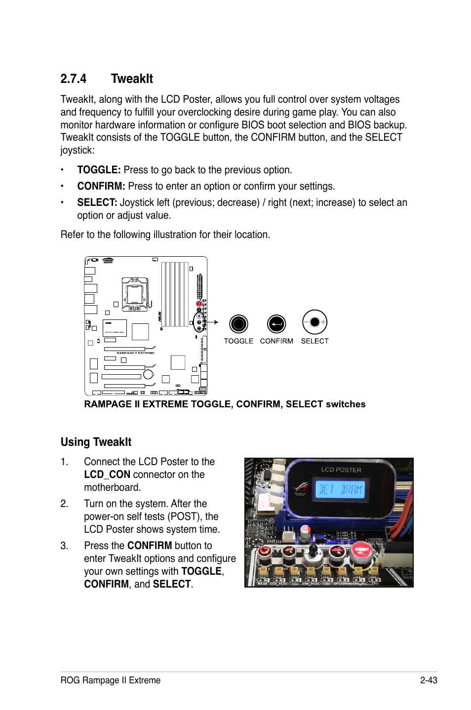 4 tweakit, Tweakit -43 | Asus Rampage II Extreme User Manual | Page 71 / 196