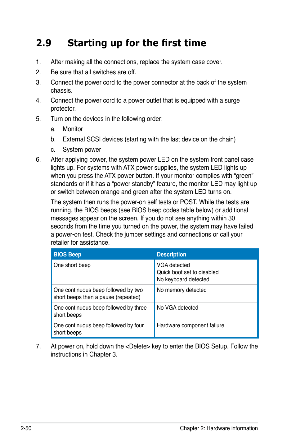 9 starting up for the first time, Starting up for the first time -50 | Asus Rampage II Extreme User Manual | Page 78 / 196