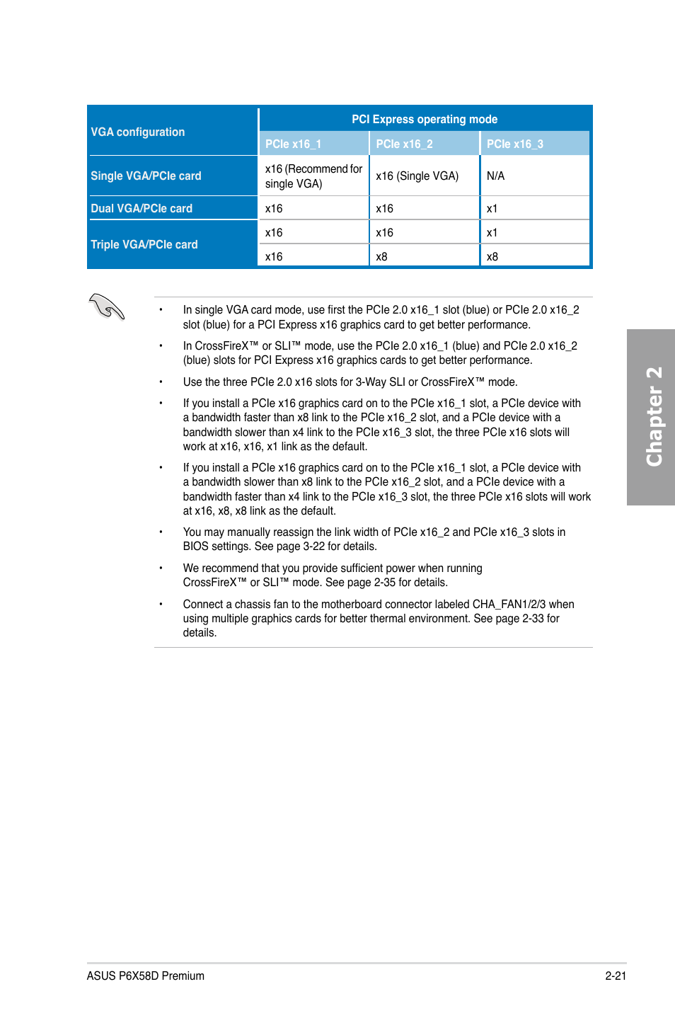 Chapter 2 | Asus P6X58D Premium User Manual | Page 41 / 126