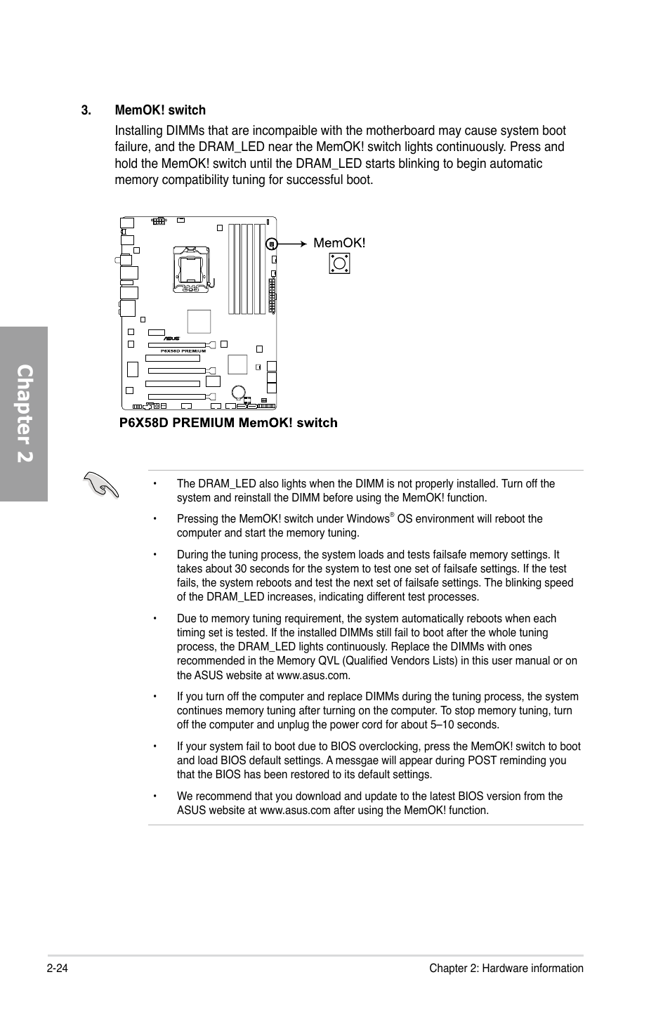 Chapter 2 | Asus P6X58D Premium User Manual | Page 44 / 126