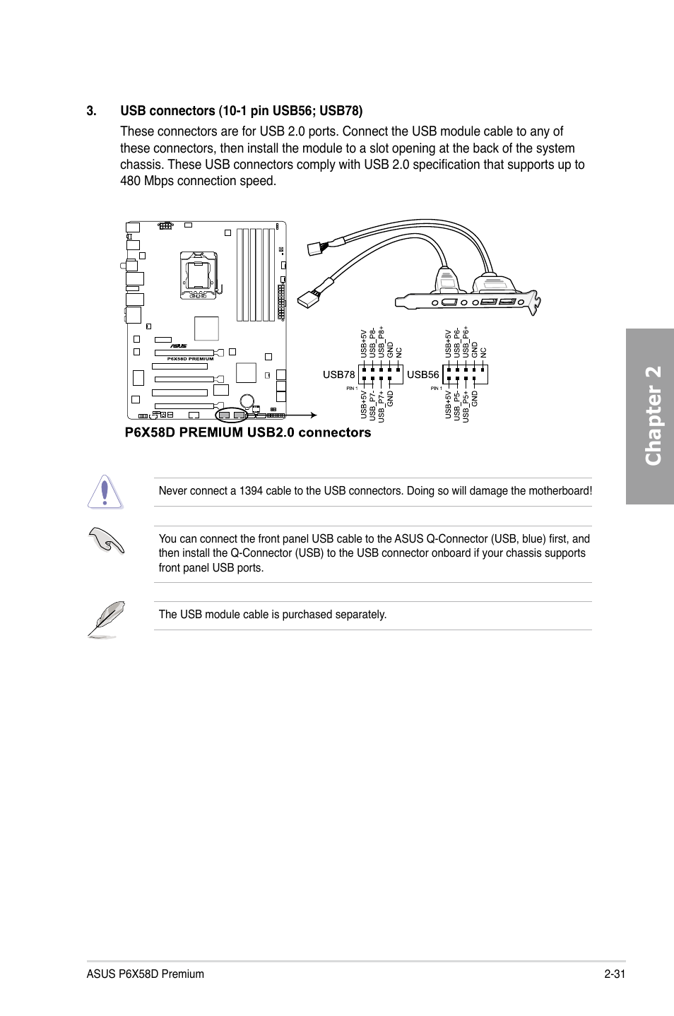 Chapter 2 | Asus P6X58D Premium User Manual | Page 51 / 126