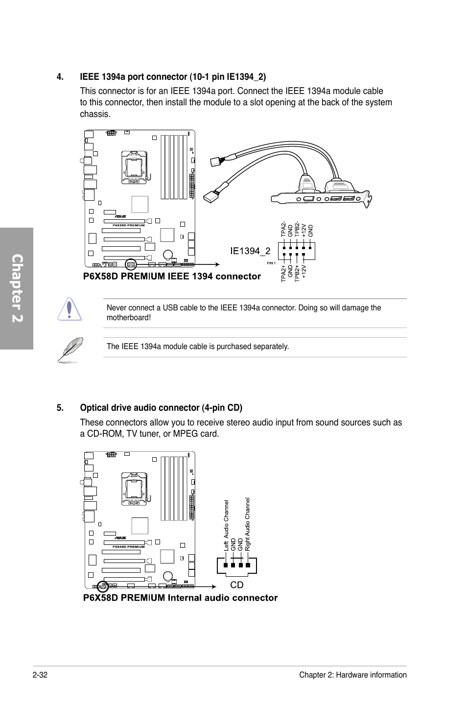 Chapter 2 | Asus P6X58D Premium User Manual | Page 52 / 126