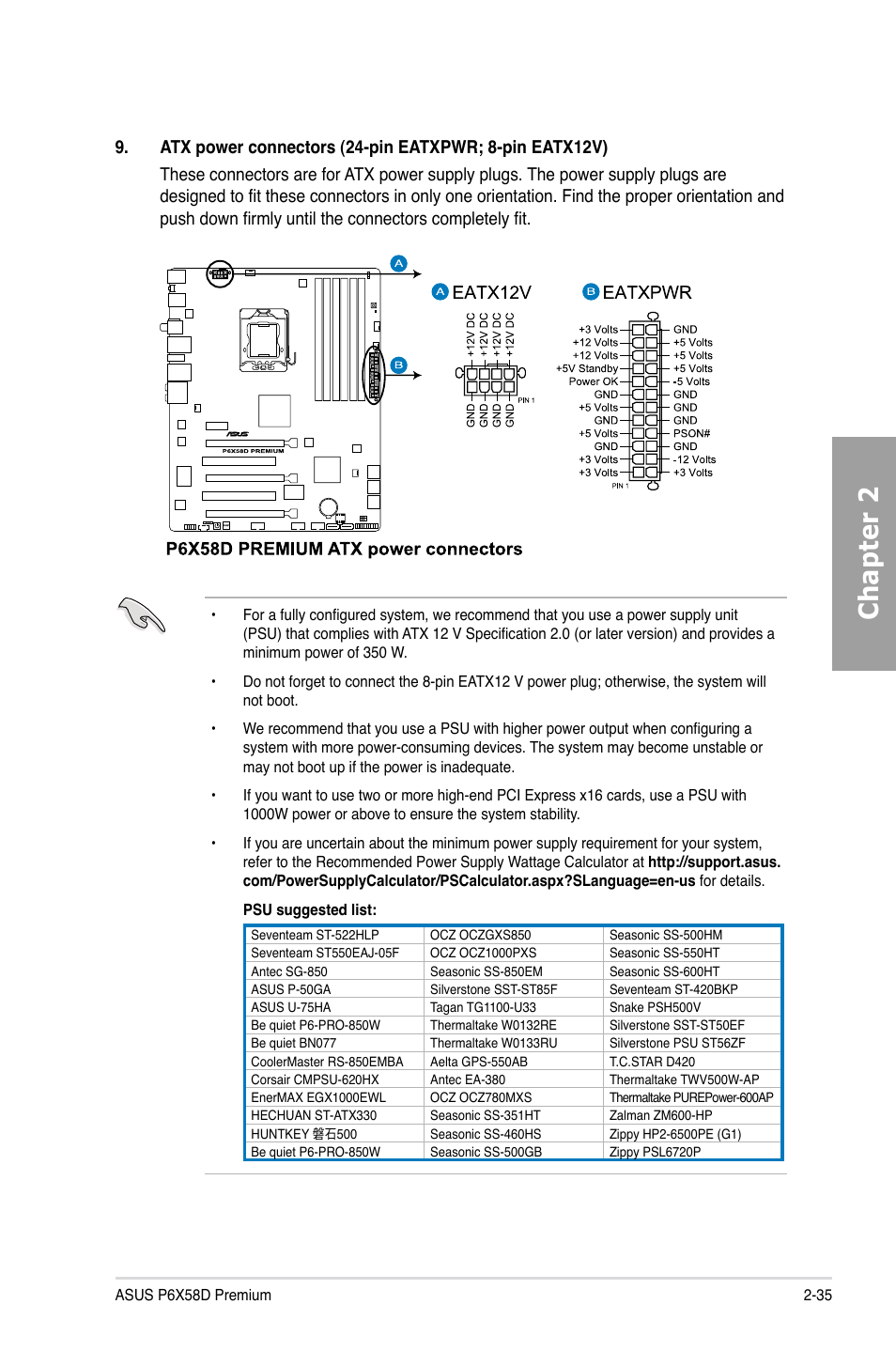 Chapter 2 | Asus P6X58D Premium User Manual | Page 55 / 126