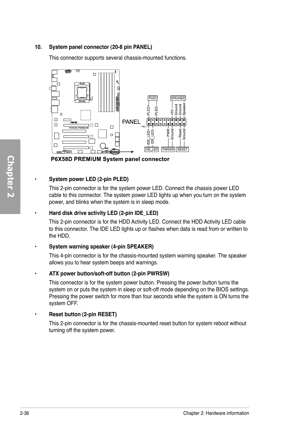 Chapter 2 | Asus P6X58D Premium User Manual | Page 56 / 126