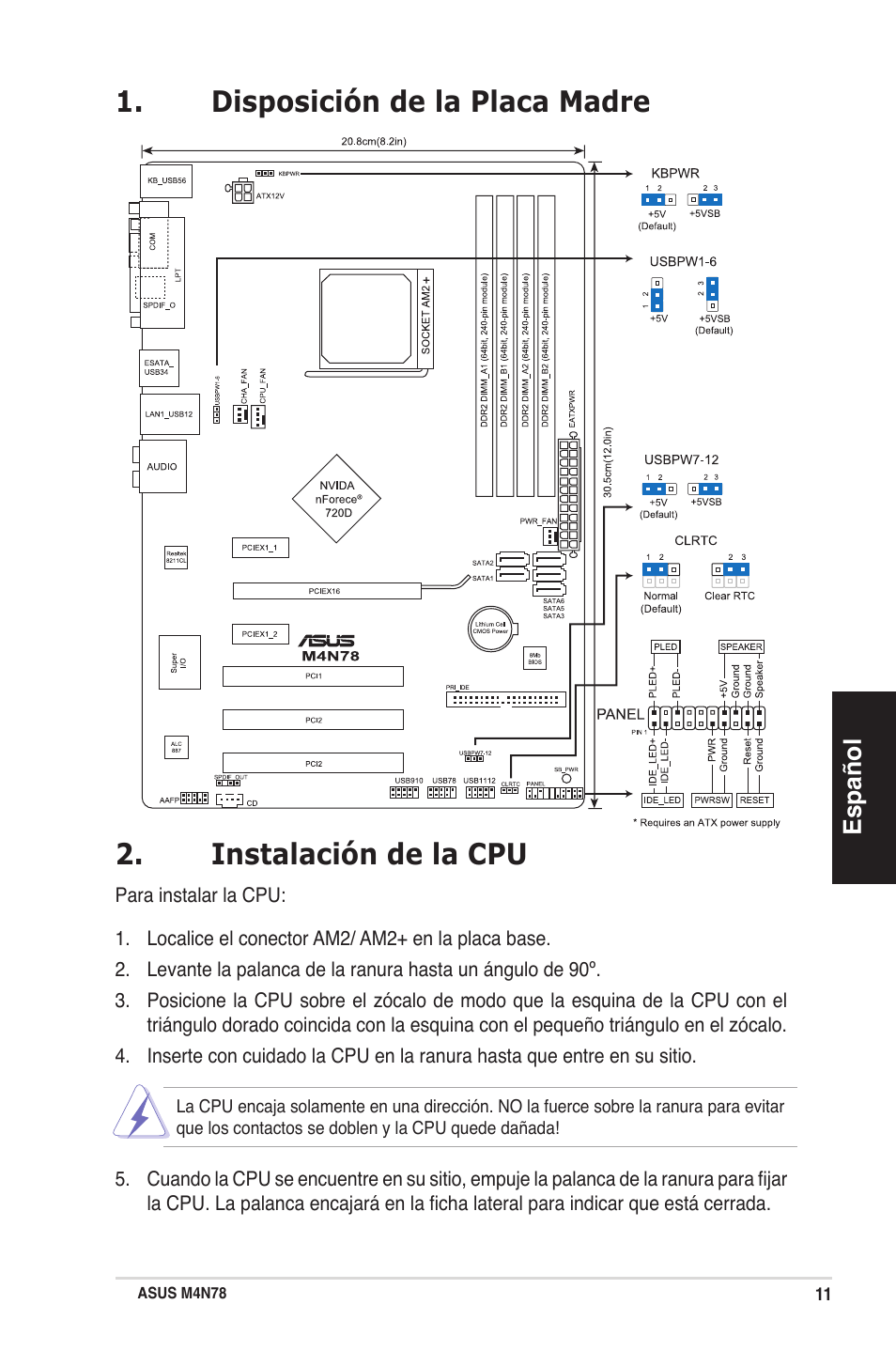 Asus M4N78 User Manual | Page 11 / 38