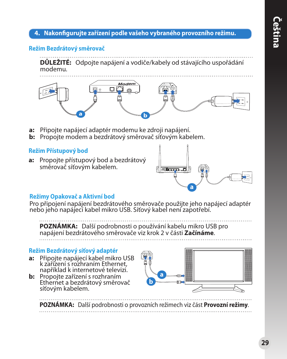 Čeština | Asus WL-330N User Manual | Page 29 / 91