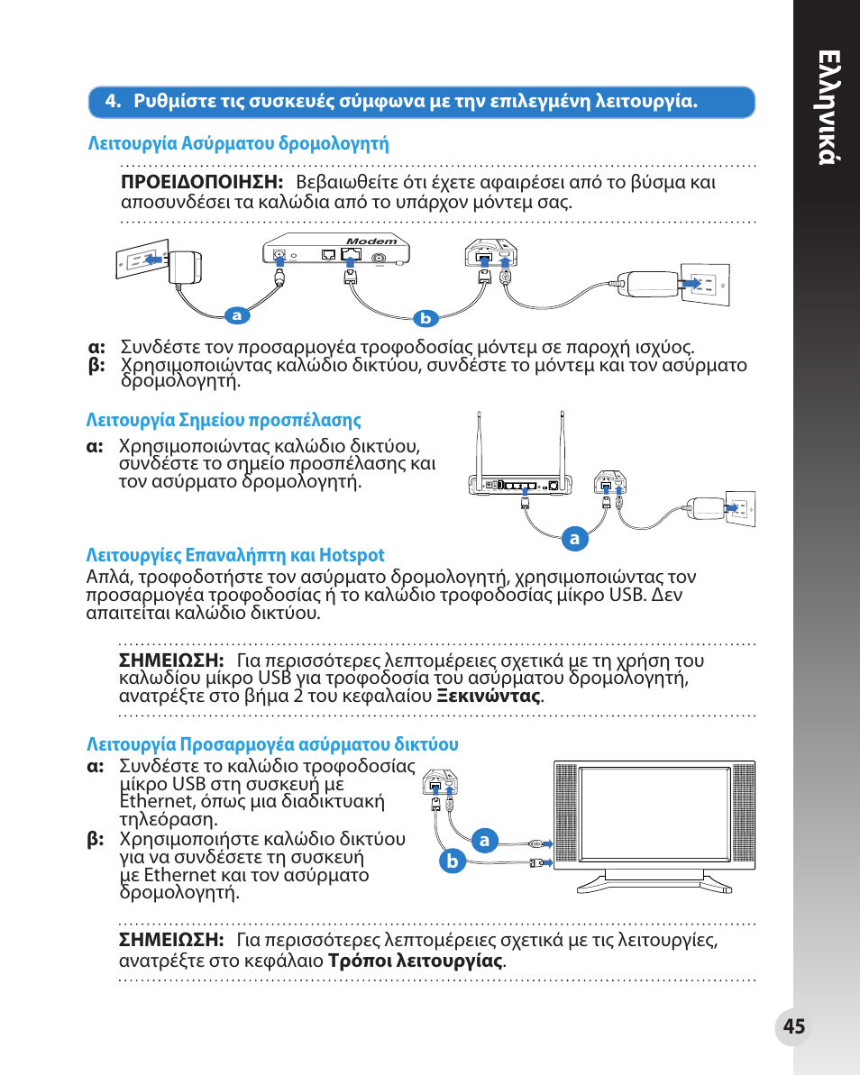 Ελλη νι κά | Asus WL-330N User Manual | Page 45 / 91