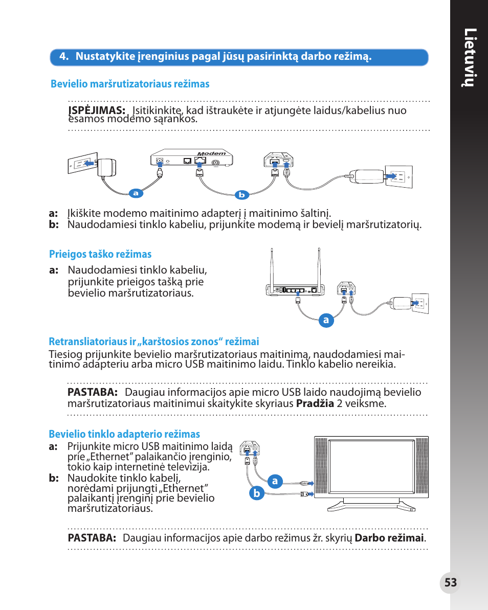 Lietuvių | Asus WL-330N User Manual | Page 53 / 91