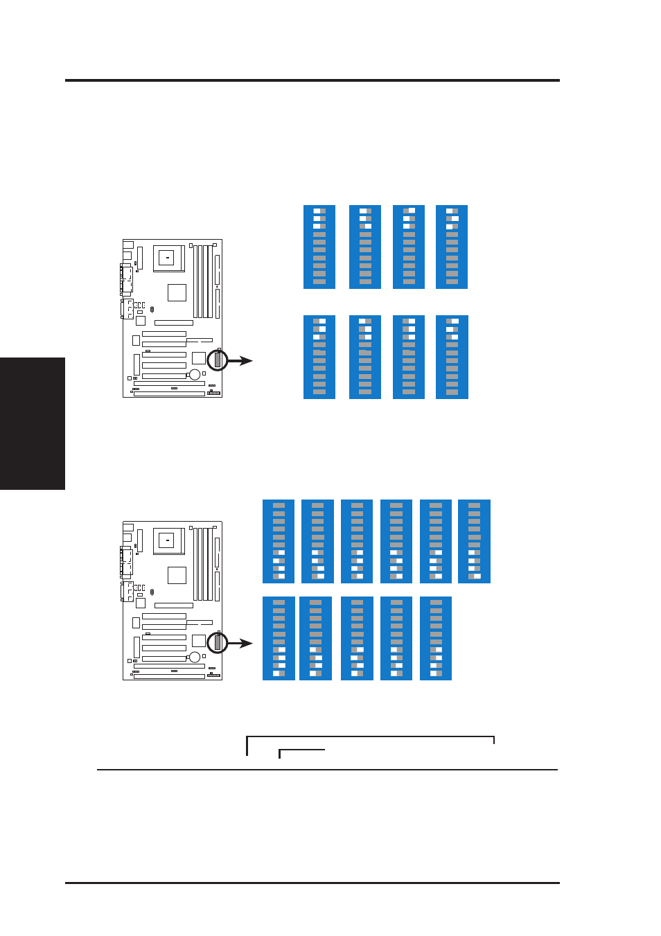 Iii. hardware setup, 16 asus mel user’s manual, Mel cpu bus frequency selection | Mel cpu : bus frequency multiple | Asus MEL User Manual | Page 16 / 96