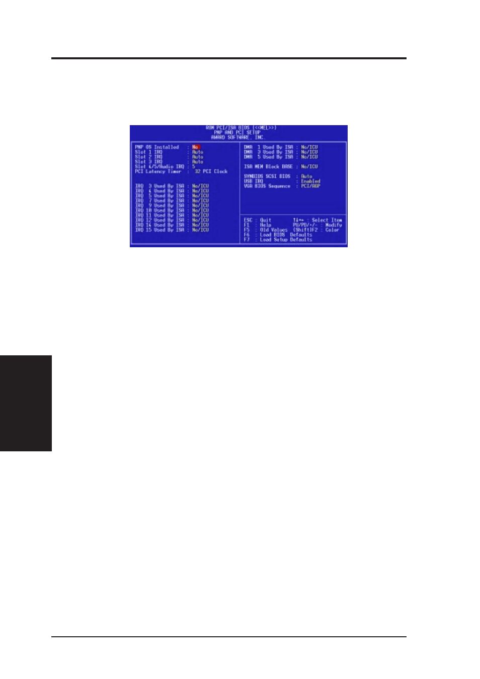 Iv. bios setup, Pnp and pci setup | Asus MEL User Manual | Page 52 / 96