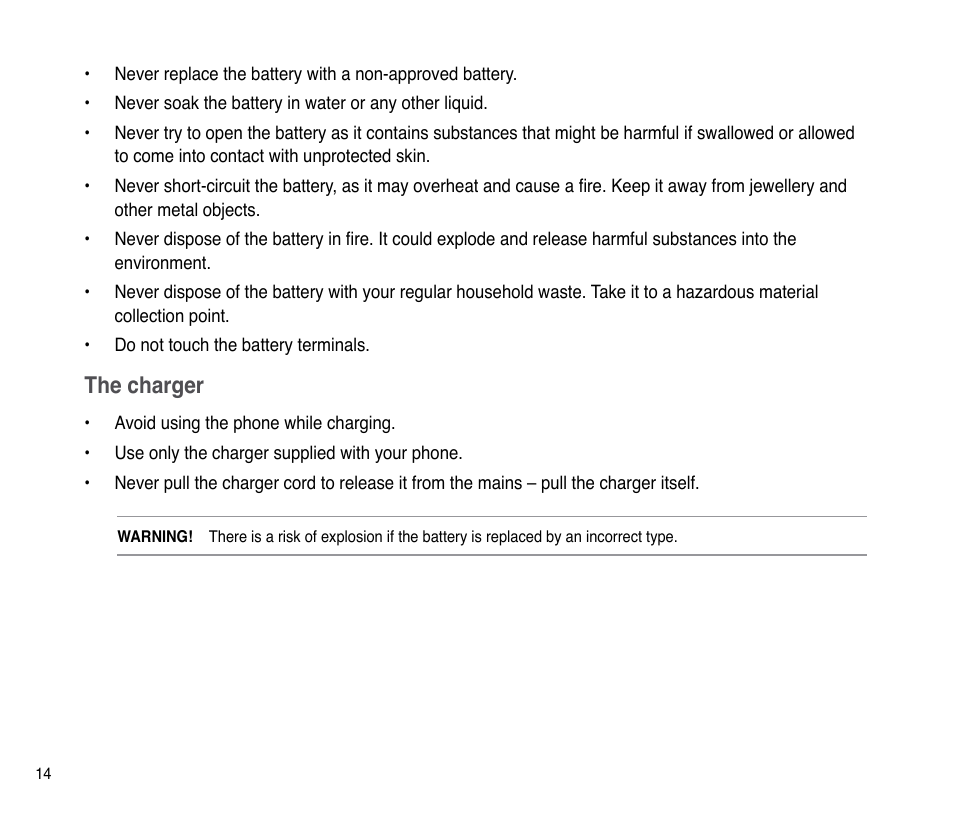 The charger | Asus P835 User Manual | Page 14 / 201