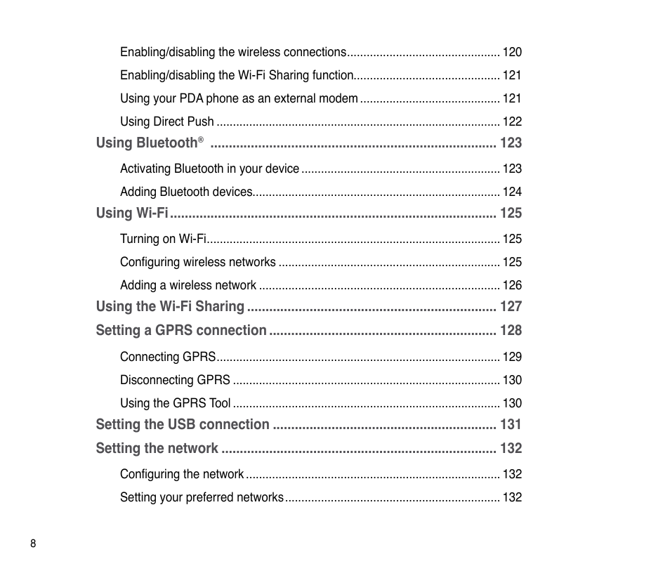 Asus P835 User Manual | Page 8 / 201