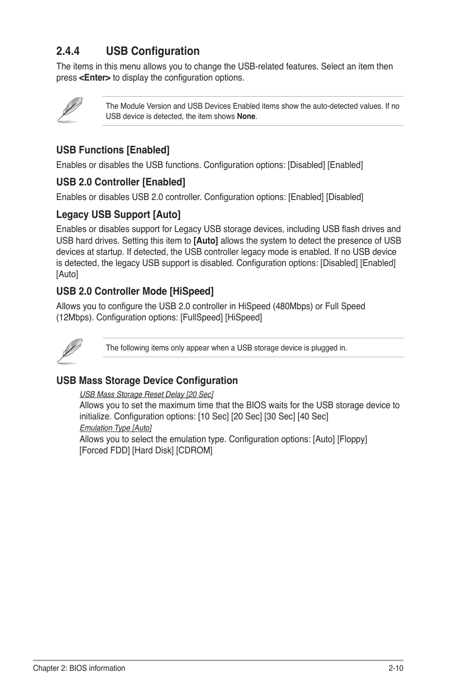 4 usb configuration, Usb configuration -10 | Asus P5G41T-M LX2 User Manual | Page 35 / 40