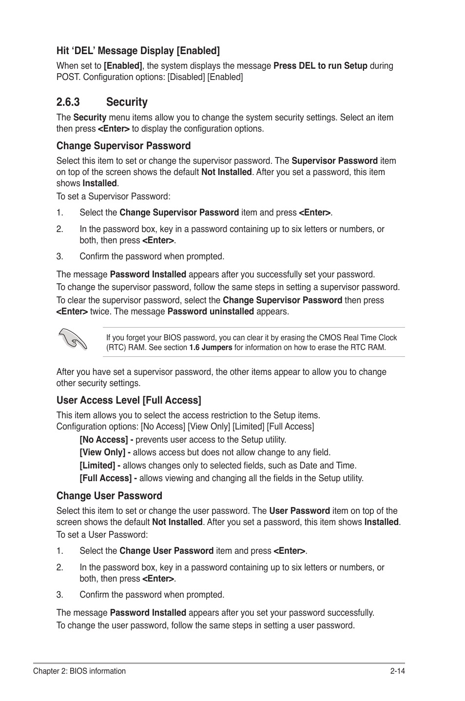 3 security, Security -14 | Asus P5G41T-M LX2 User Manual | Page 39 / 40