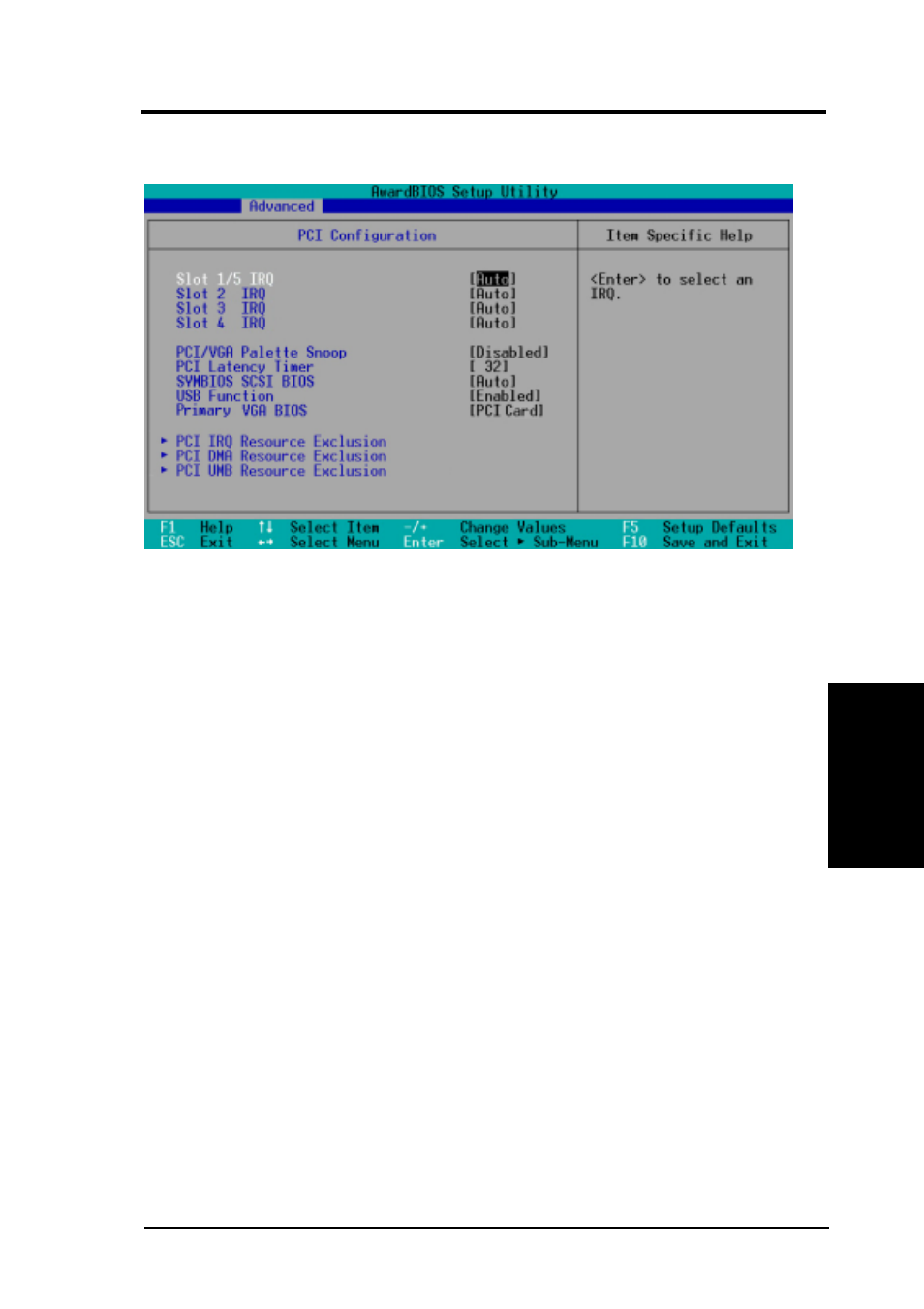 Bios setup, 3 pci configuration | Asus CUV4X-C User Manual | Page 63 / 94